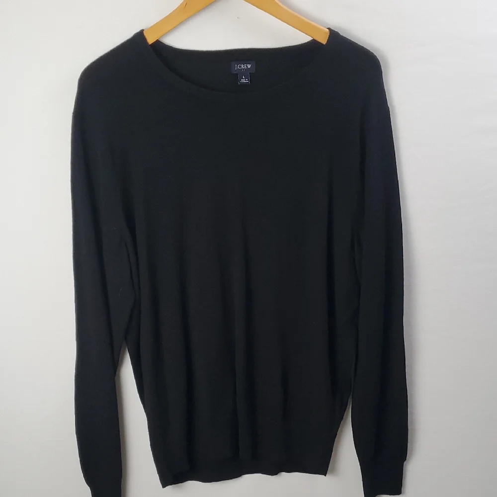 J. Crew Merino Wool Blend Crew Neck Longsleeve Sweater Mens L Preppy Academia